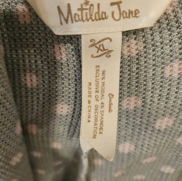 Matilda Jane Green Polka Dot Pajama Set - Picture 6 of 6